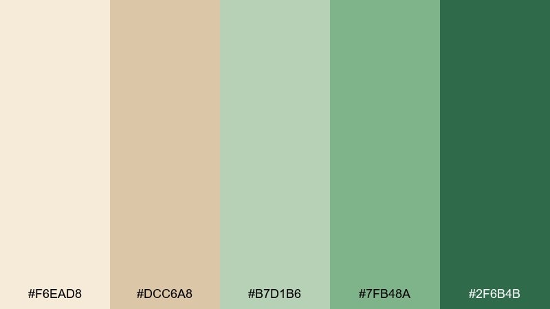 spring terrace color palette with hex codes