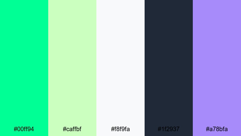 spring tonic color palette with hex codes