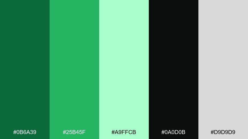 stadium shamrock lights shamrock color palette with hex codes