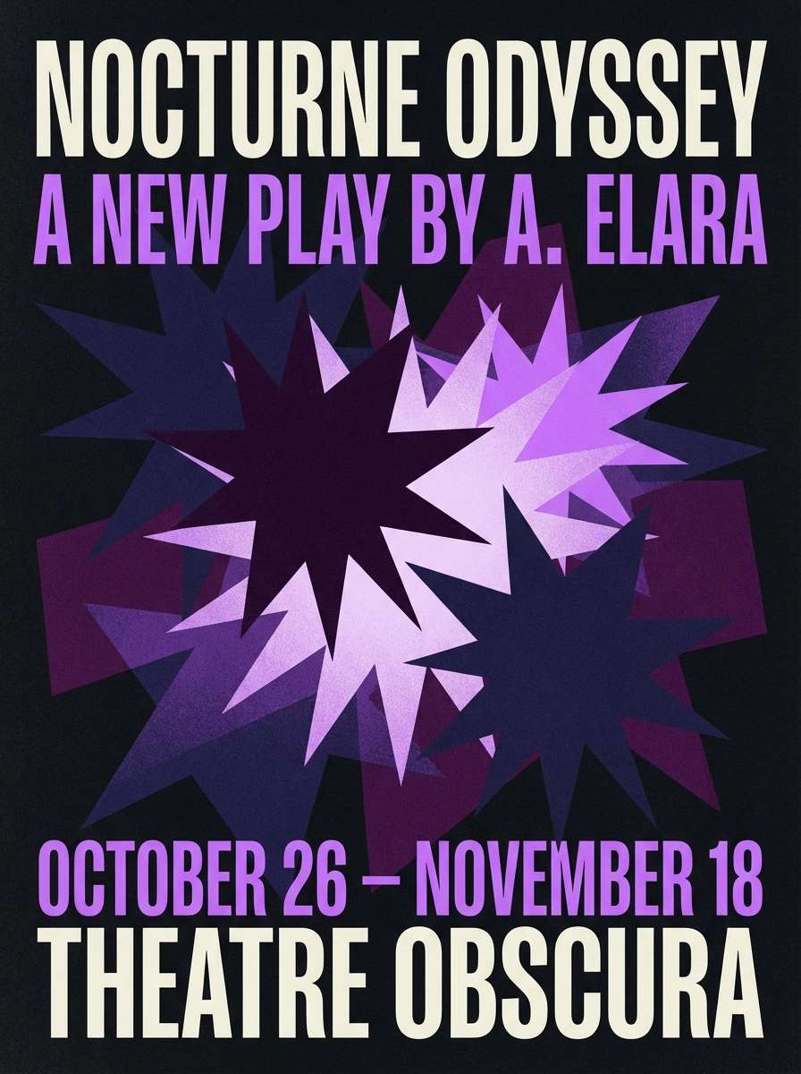 purple theater poster