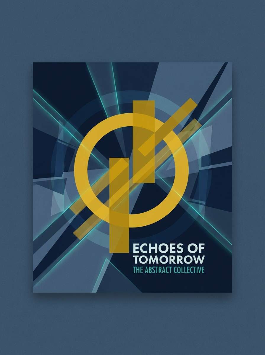 modern teal yellow album cover