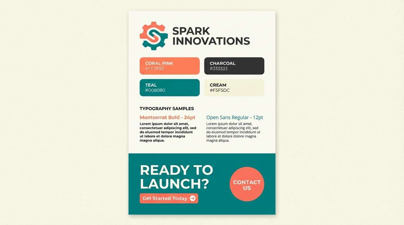 startup branding layout