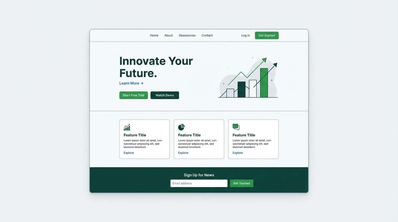 startup landing page