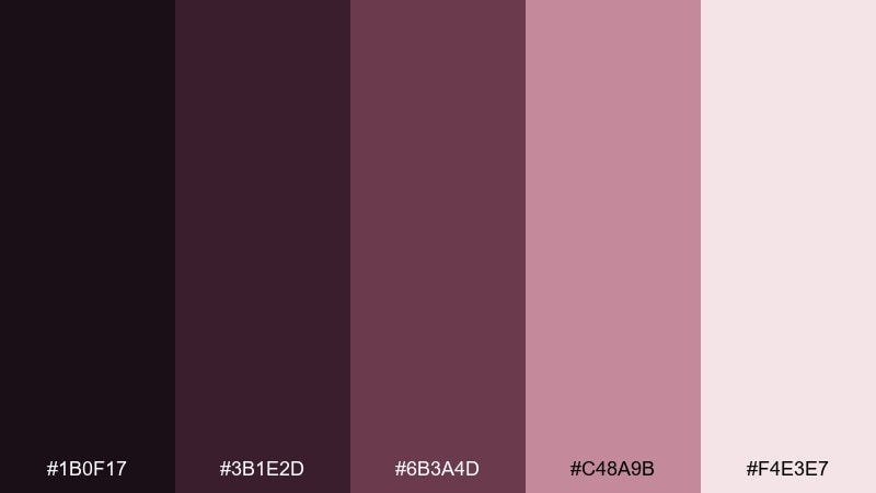 static charge rose thunderstorm color palette with hex codes