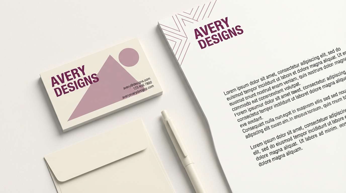 stationery set mockup