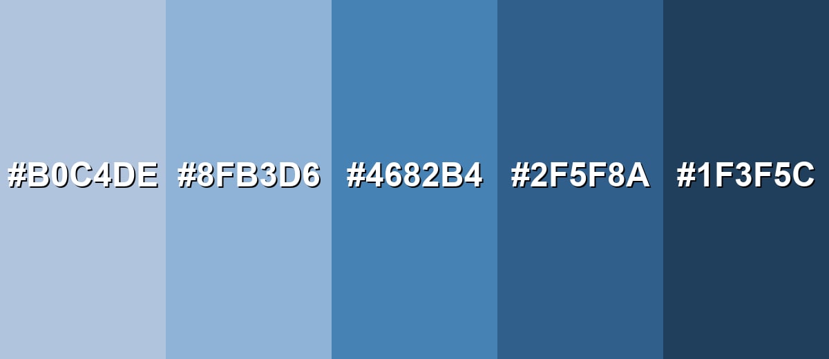 shades and variations of steel-blue-color