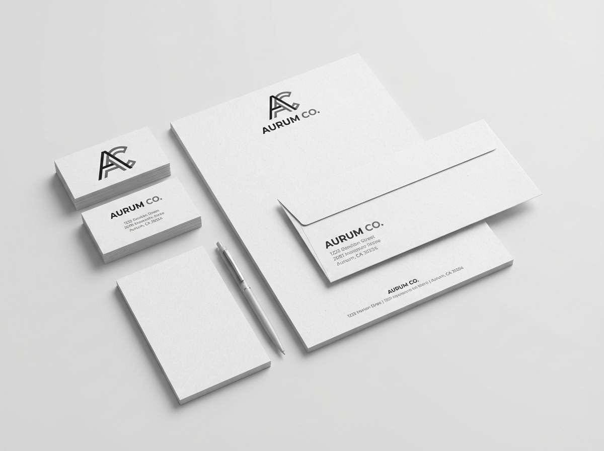 minimal tech stationery