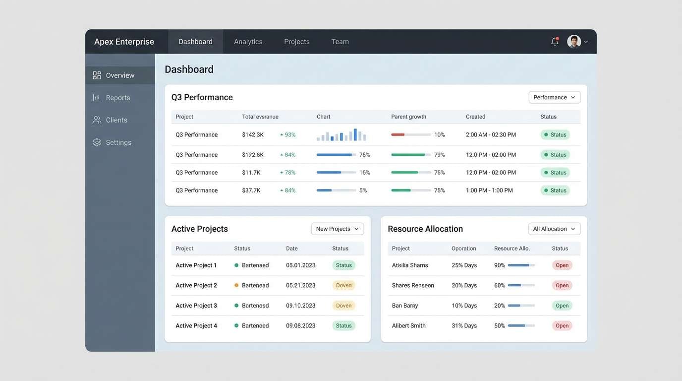 cool enterprise ui layout