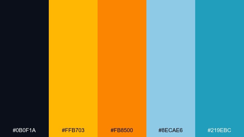 stencil citrus street art color palette with hex codes