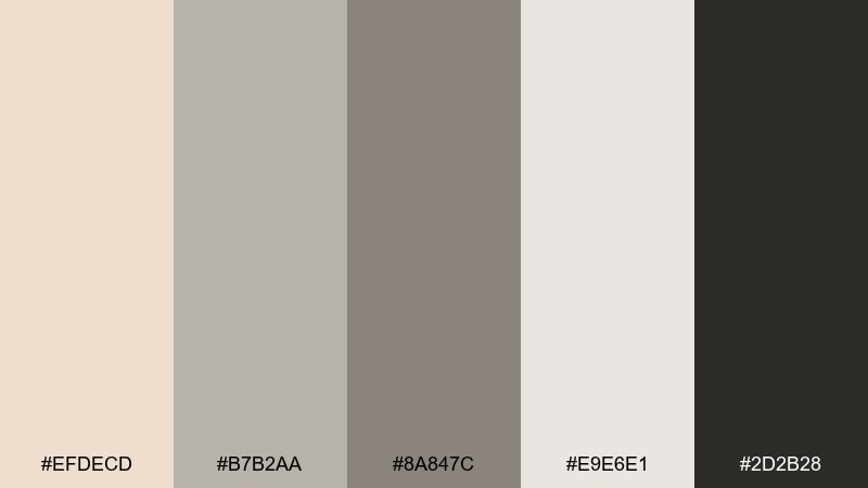 stone & smoke color palette with hex codes