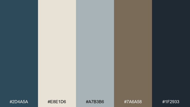 stonewashed denim classic color palette with hex codes