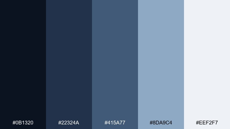 stormy atlantic color palette with hex codes