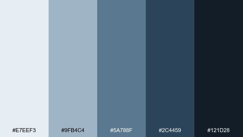 stormy break ocean wave color palette with hex codes