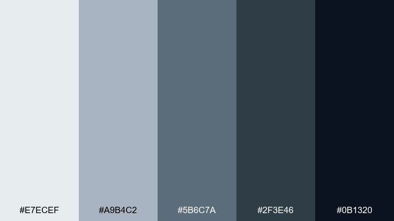 stormy coast coastal color palette with hex codes