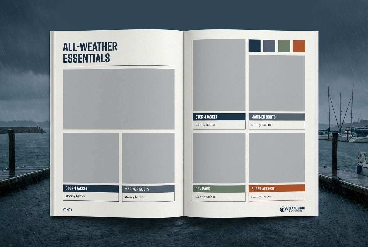 stormy outdoor catalog spread