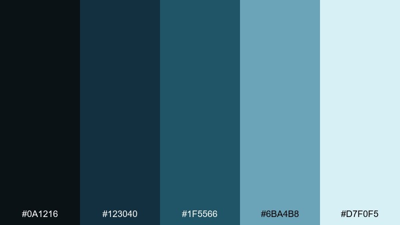 stormy harbor night color palette with hex codes