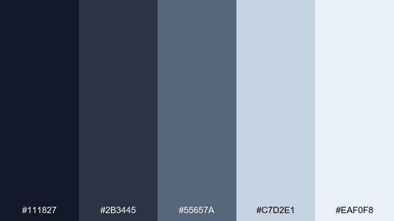 stormy harbor winter color palette with hex codes
