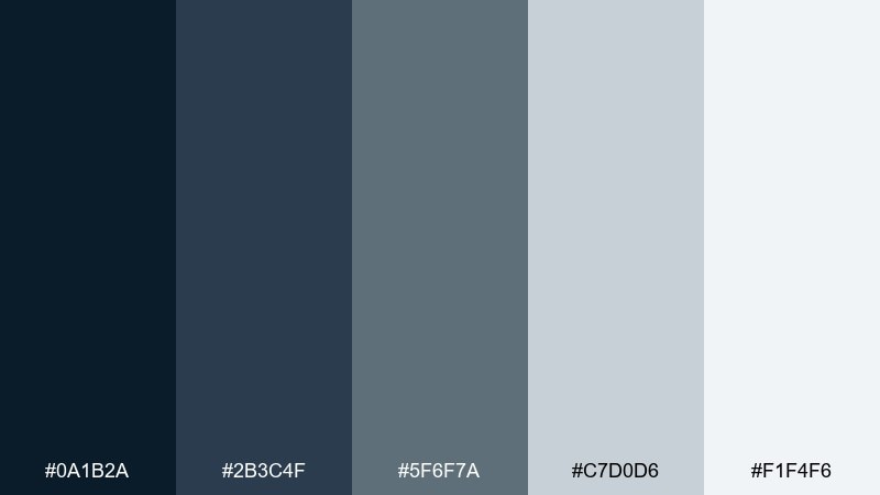 stormy horizon nautical color palette with hex codes