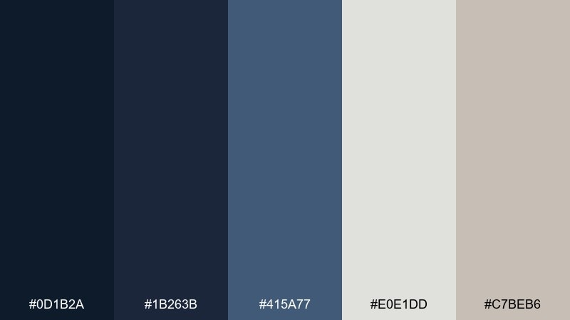 stormy linen color palette with hex codes