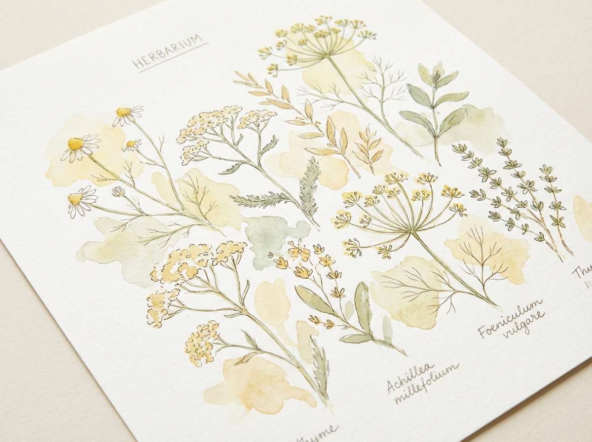 watercolor herb illustration