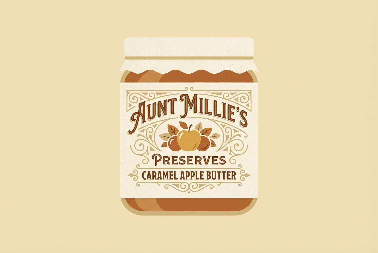 retro jar label
