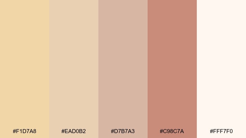 strawberry shortcake neutrals straw color palette with hex codes