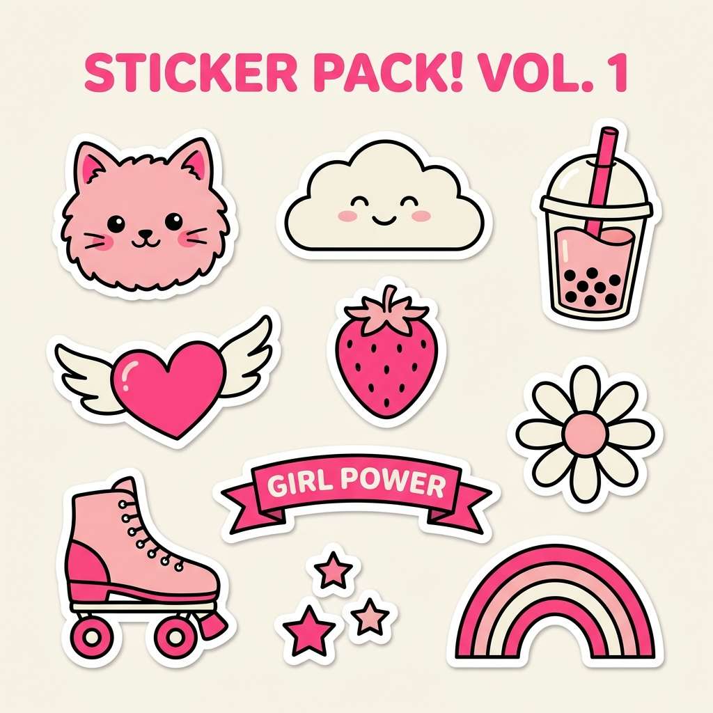 strawberry sticker pack