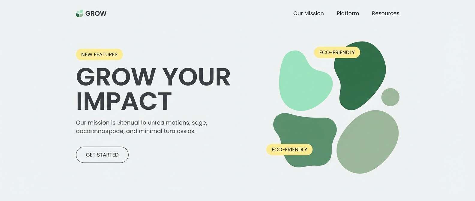 startup hero mint shapes