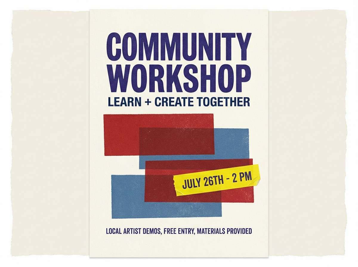 workshop poster layered blocks