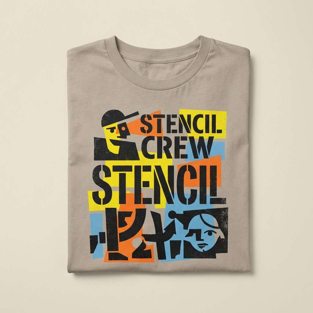 stencil tee graphic design