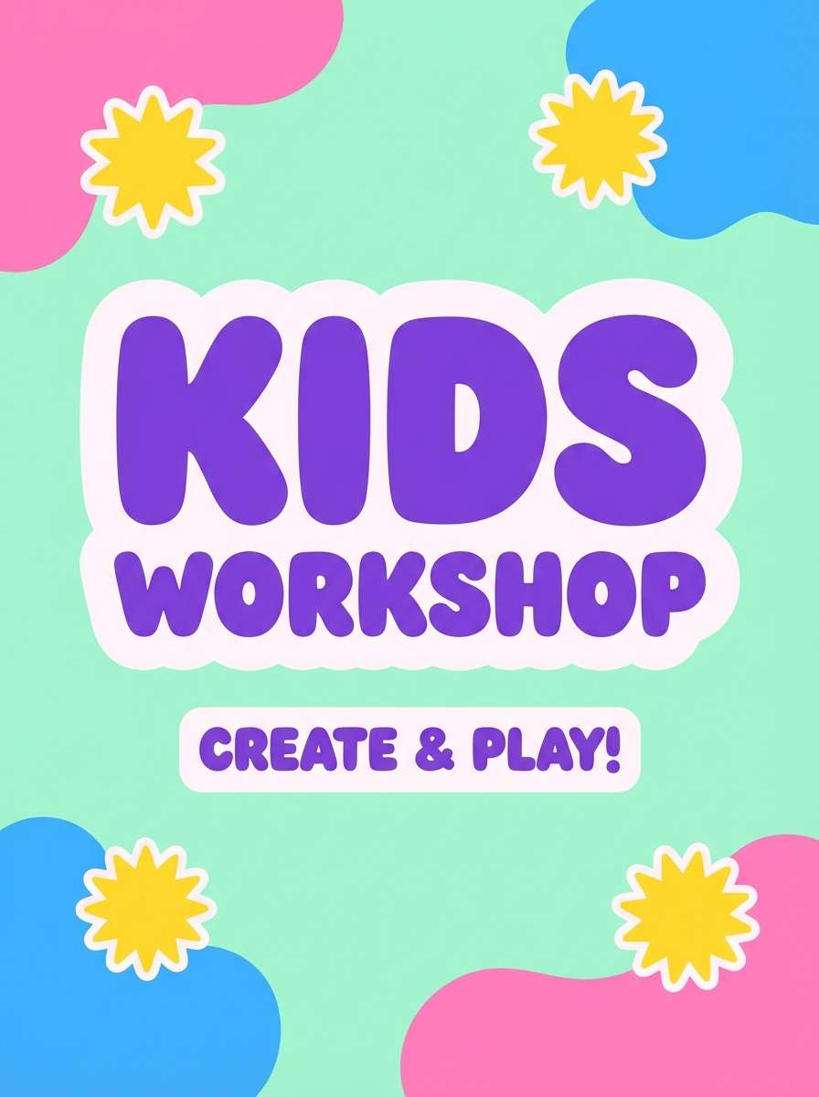 kids poster bubble letters