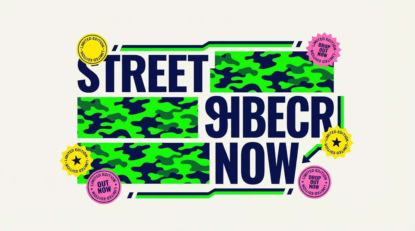 streetwear banner green camo