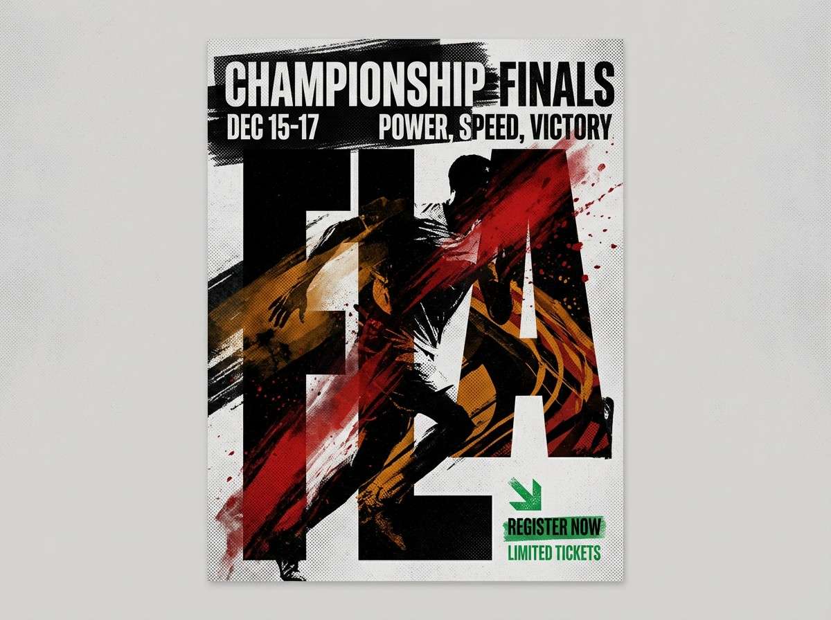 gritty sports promo poster