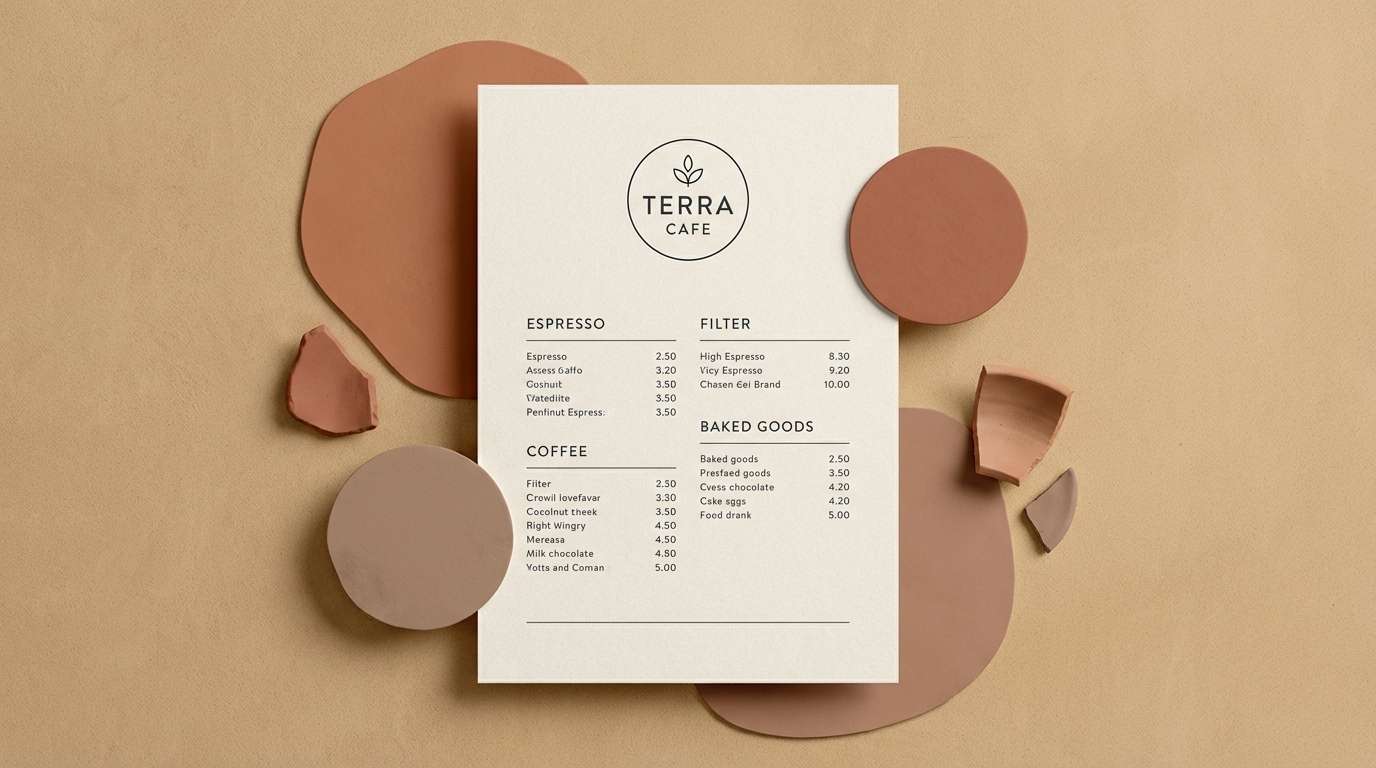 coffee branding board mockup