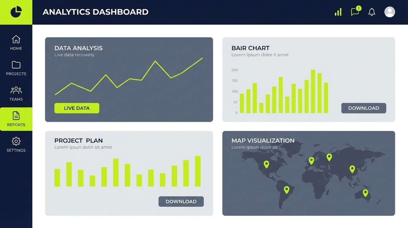 dashboard ui lime highlights