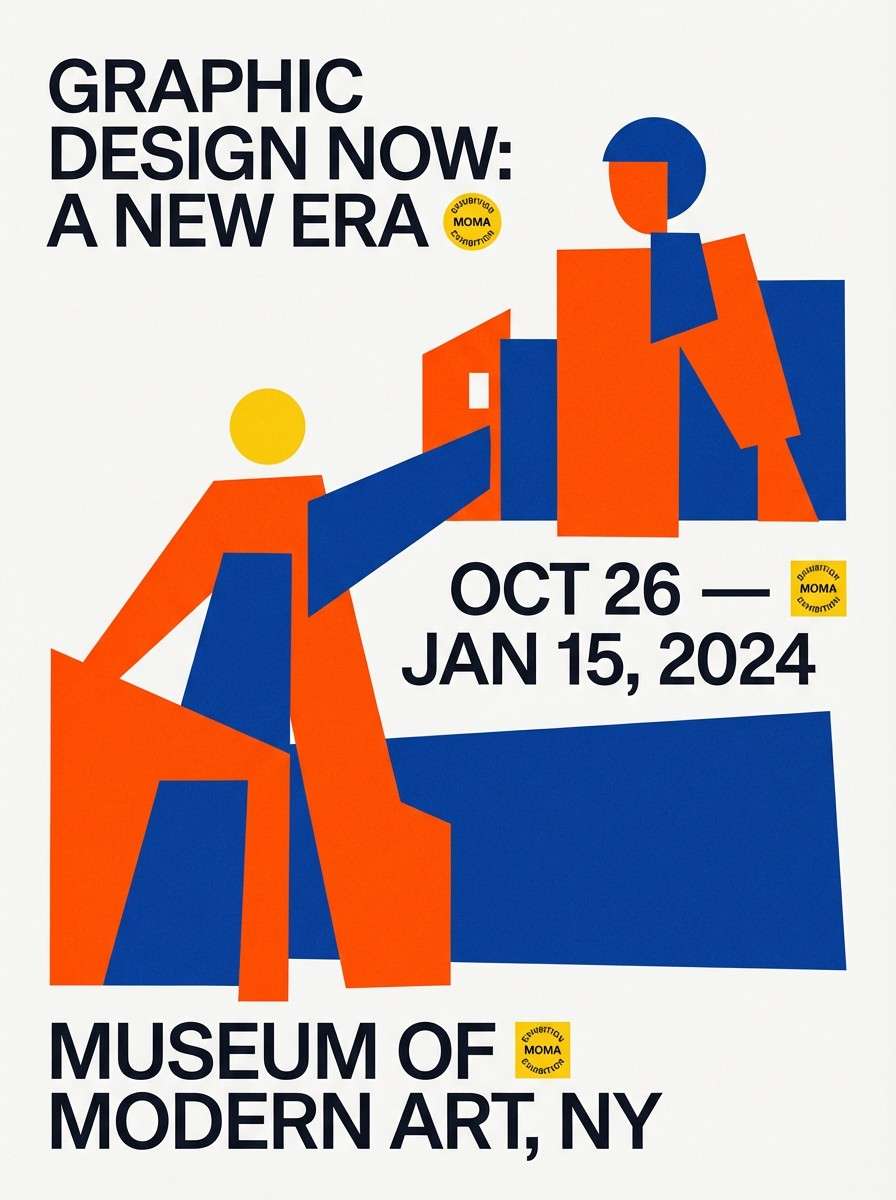 exhibition poster clean layout