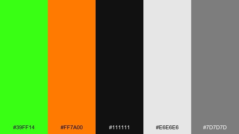 streetwear citrus tag color palette with hex codes