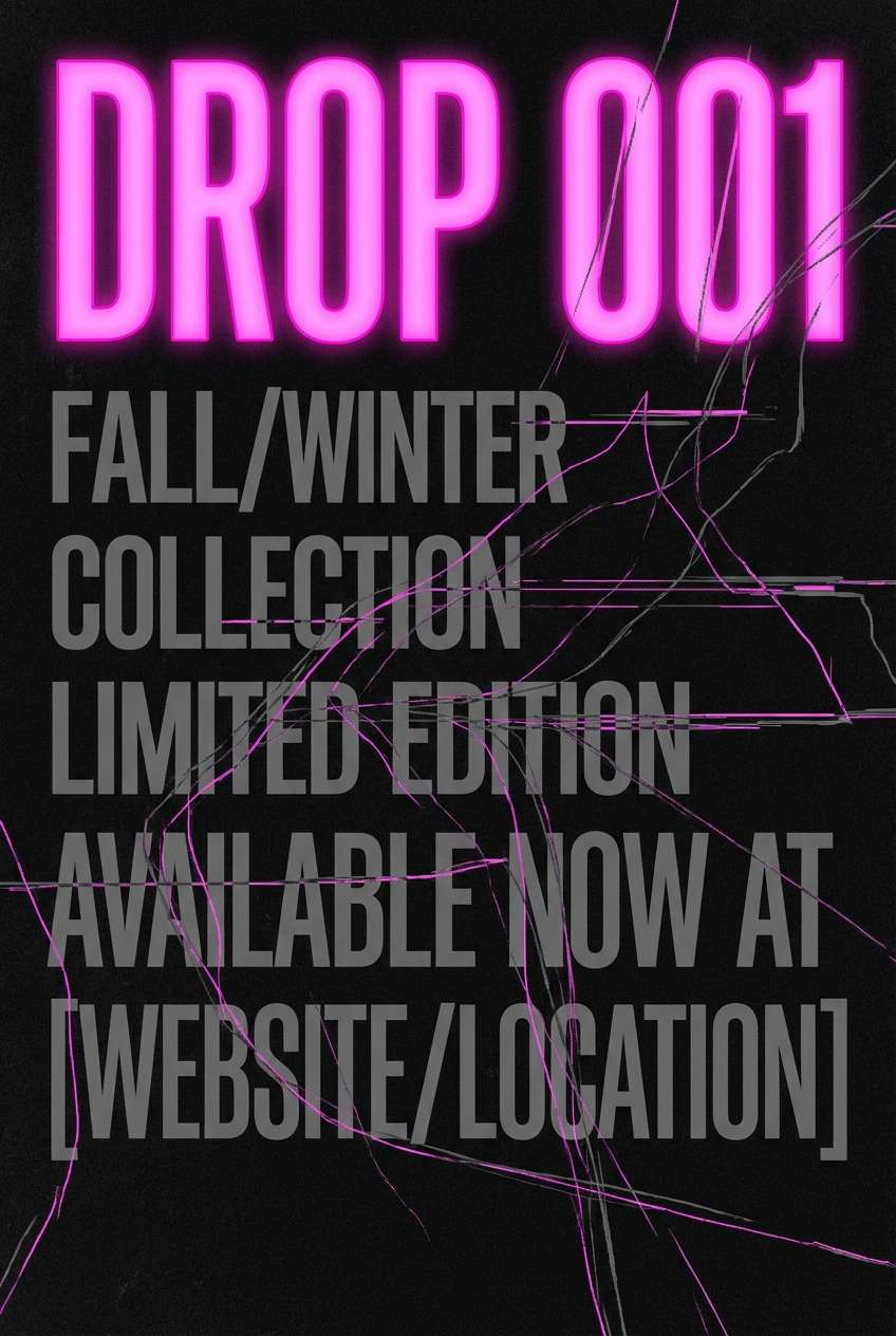 streetwear drop poster