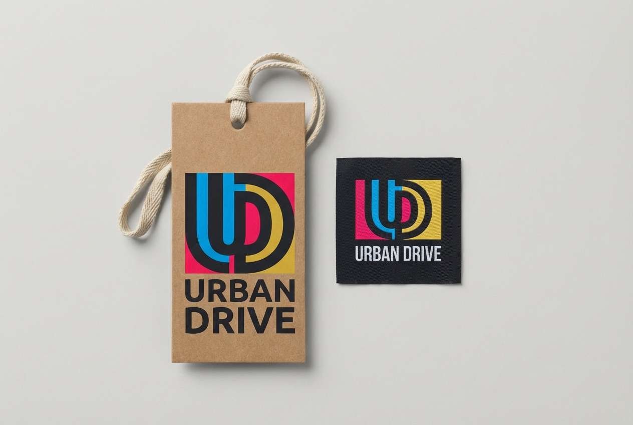 streetwear hang tag mockup