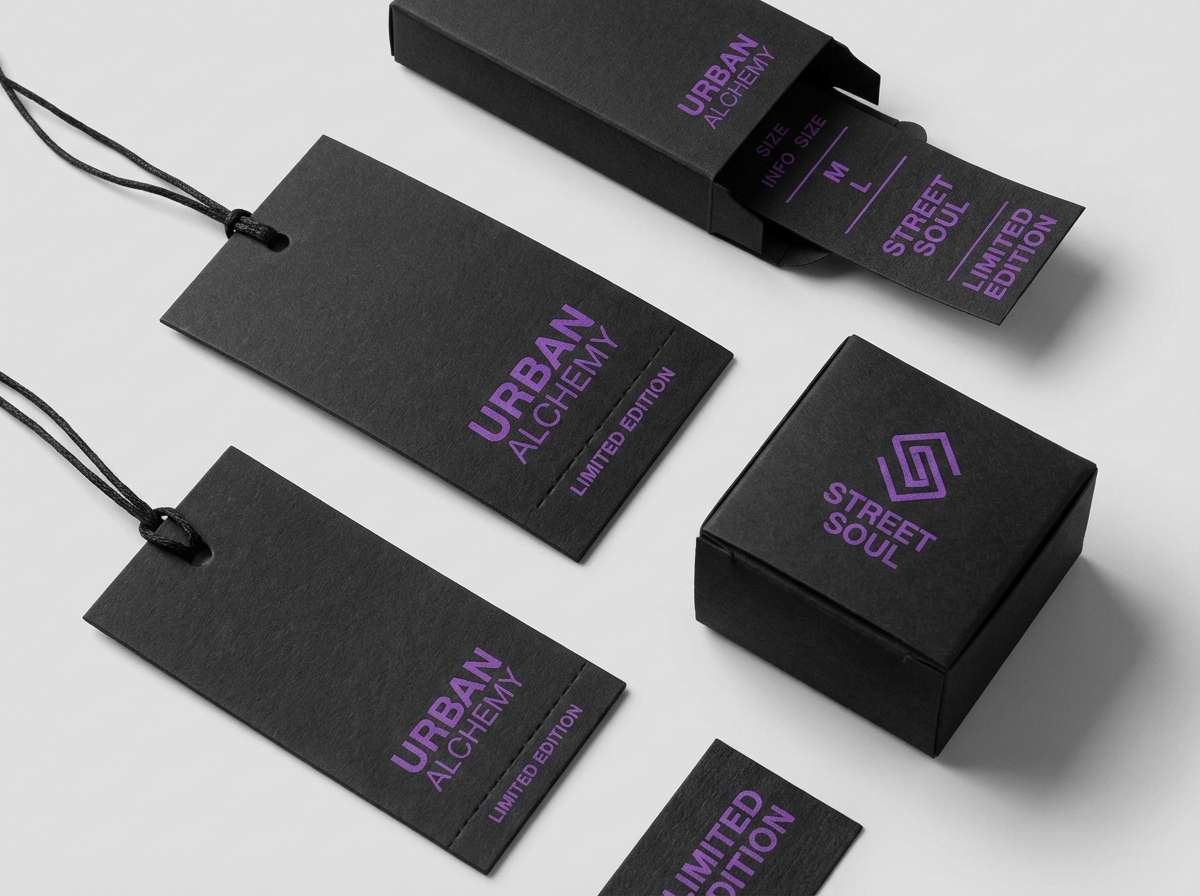 streetwear hangtag studio shot