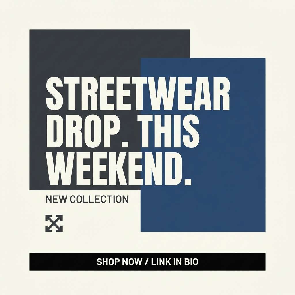 streetwear social post