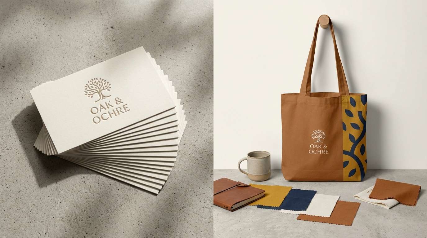 mustard branding kit mockup