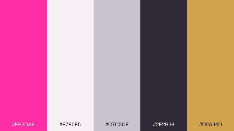 studio chic shocking pink color palette with hex codes