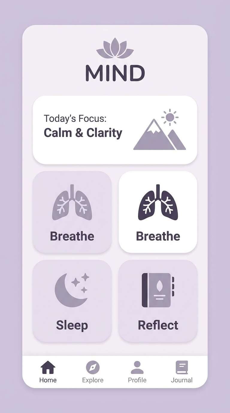 mindfulness app ui