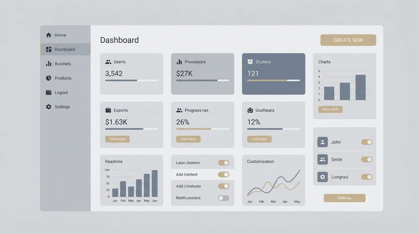 analytics dashboard ui mockup