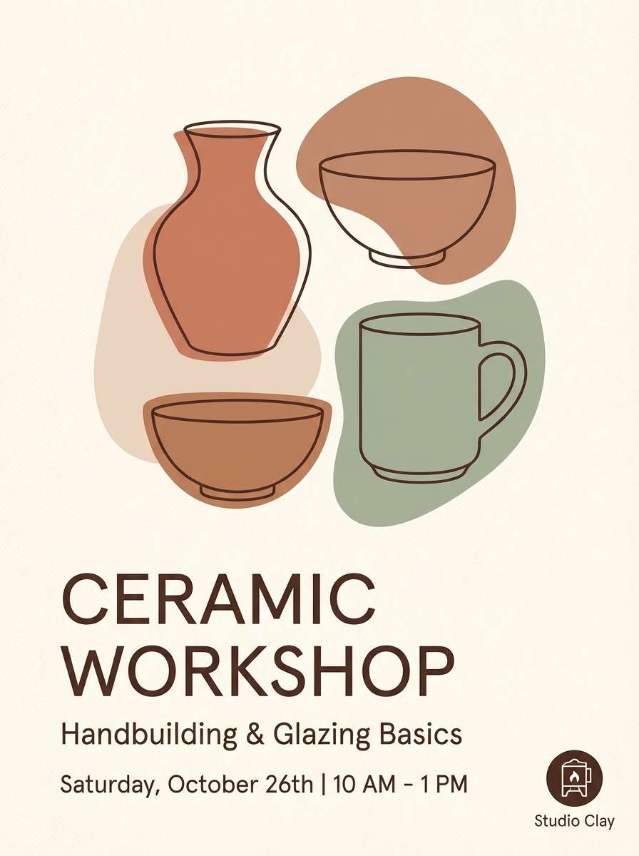 ceramics workshop flyer