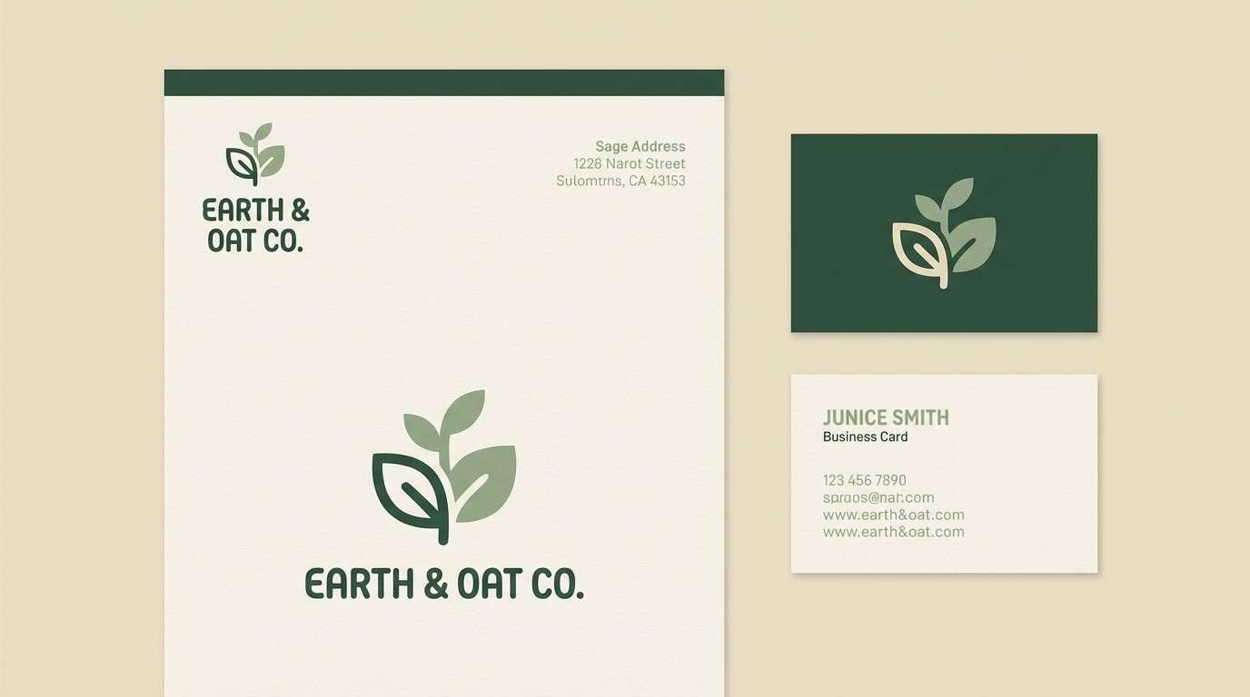 eco brand stationery mockup