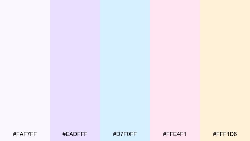 studio pastels light color palette with hex codes