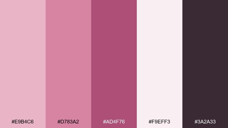 studio petal color palette with hex codes