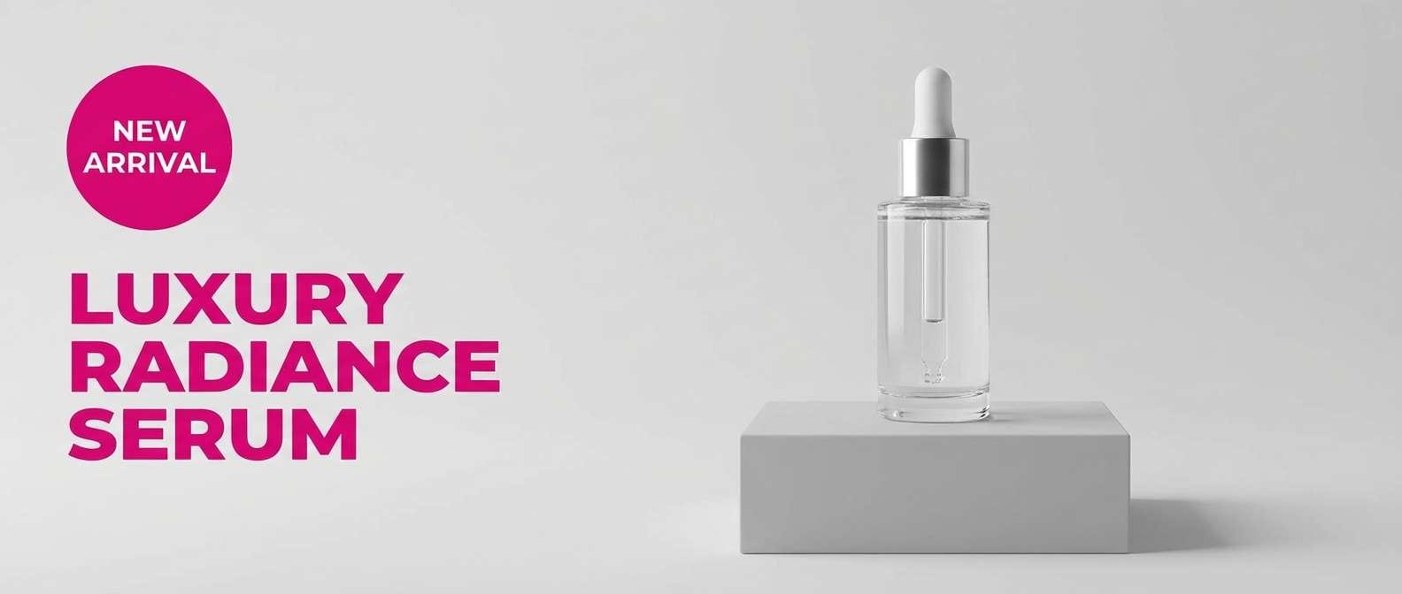 skincare banner pink accents